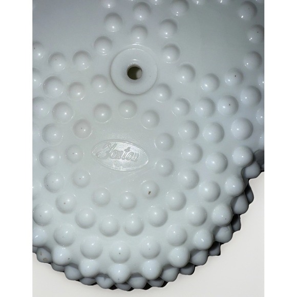 Vintage Fenton Hobnail Milk Glass Divided 3 Compartment Tidbit Tray NO HANDLE - Picture 4 of 4